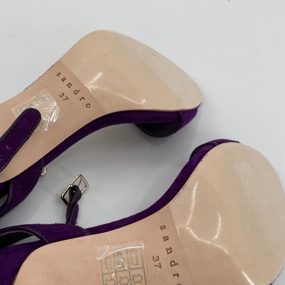 New Sandro Women's Purple Sandals straps 39 - Picture 11 of 15